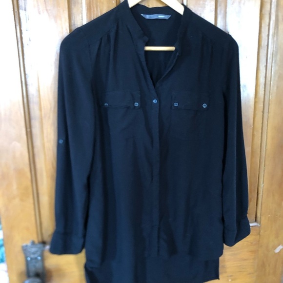 Smart Set Black Button-Up Blouse - Picture 2 of 13